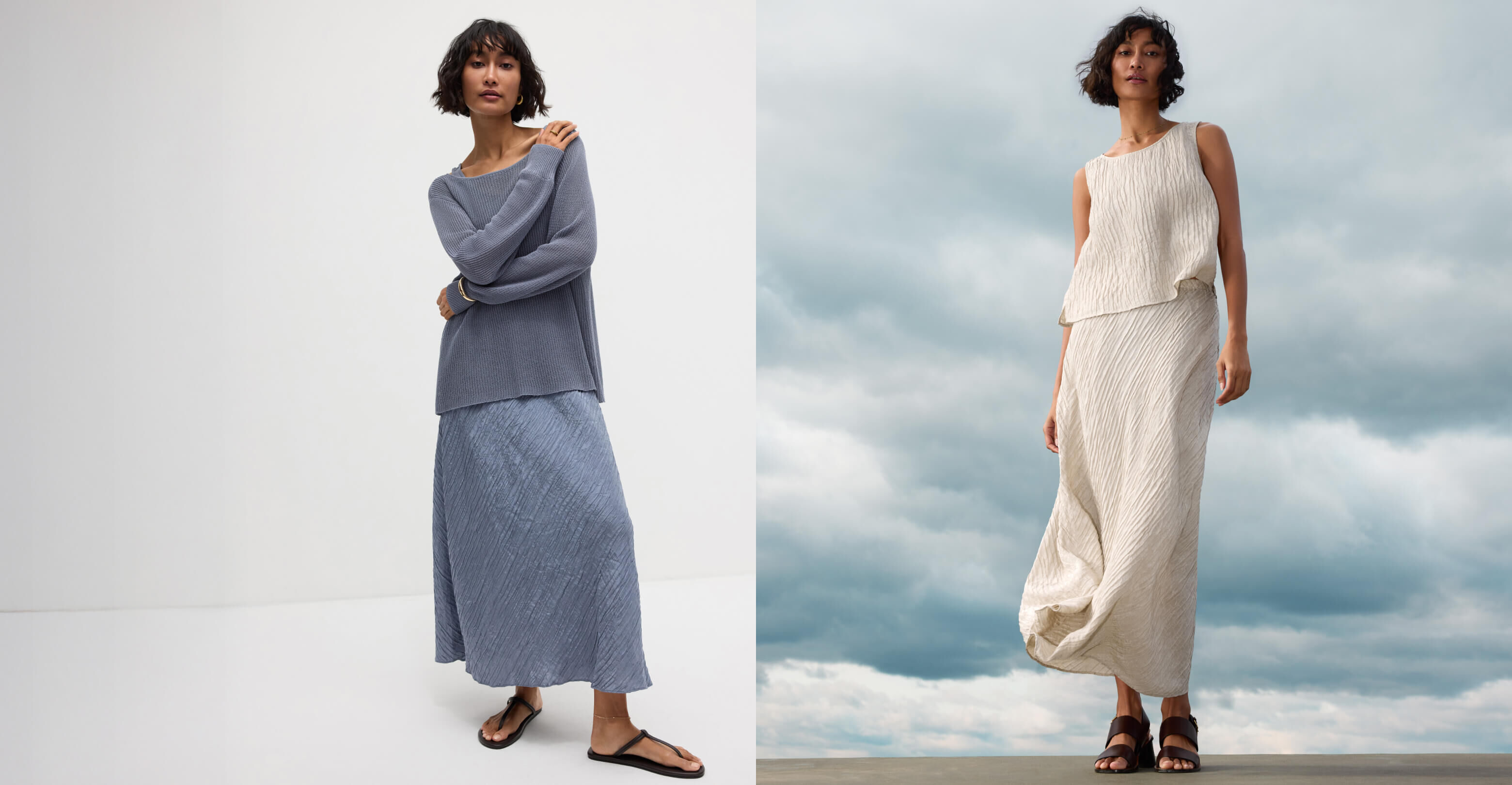 Stretch Jersey Knit Round Neck Dress